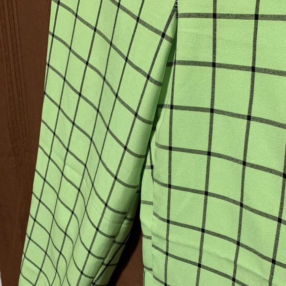 Nasty Gal Lime Checkered Pants - Picture 5 of 9